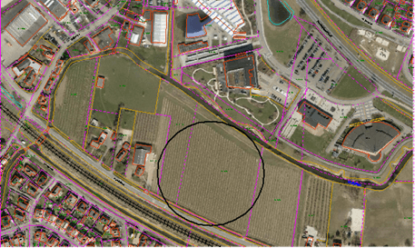Luchtfoto voorgestelde locatie Skaeve Huse Parallelweg